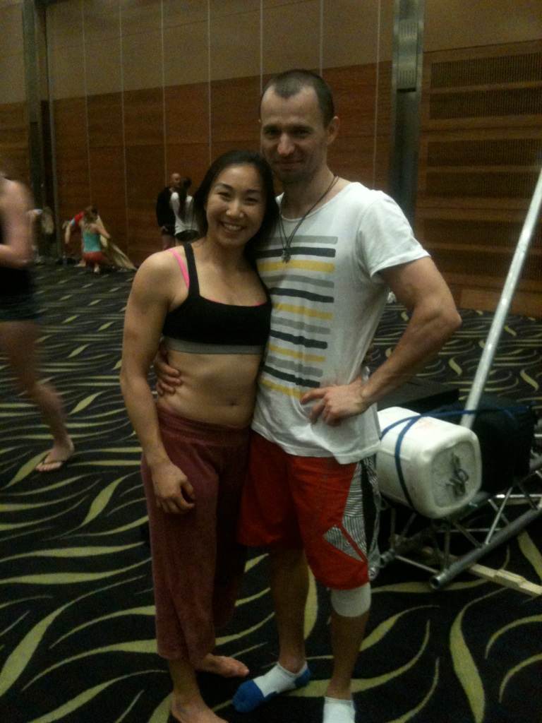 Andrea James Lui with Evgeny Greshilov at West Australian Pole Camp