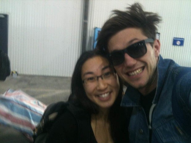 Andrea James Lui with Alex Shchukin at Melbourne Airport